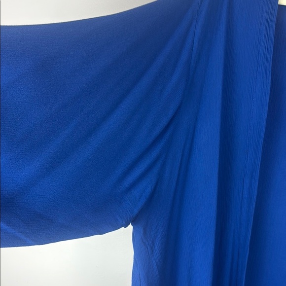 Kaliyana Cobalt Blue Short Kimono with Waterfall Hem and Draped Sleeves Size 1 - Picture 11 of 11